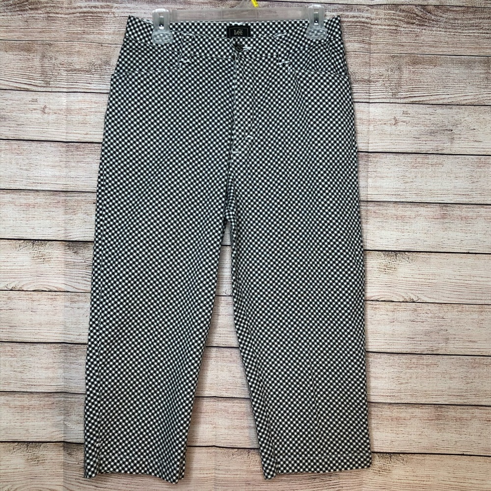 Lee Casuals‎ BlackWhite Gingham Capri Pants